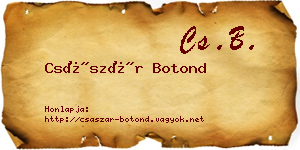 Császár Botond névjegykártya