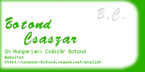 botond csaszar business card
