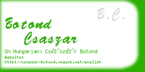 botond csaszar business card